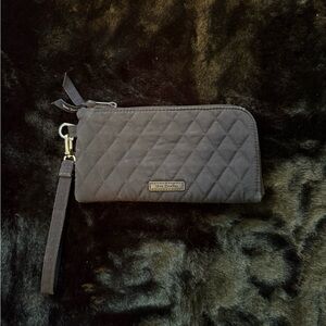 Vera Bradley Navy Quilted Clutch with Chain Strap